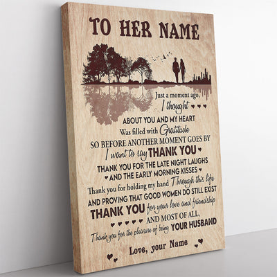 Anniversary Wall Art Gift For Wife, You And My Heart Was Filled With Gratitude Wall Art For Her Framed Prints, Canvas