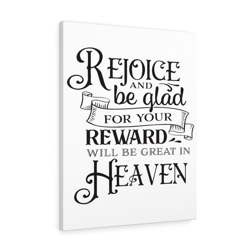 Scripture Canvas Rejoice And Be Christian Wall Art Meaningful Home Decor Gifts Unique Housewarming Gift Ideas Framed Prints, Canvas