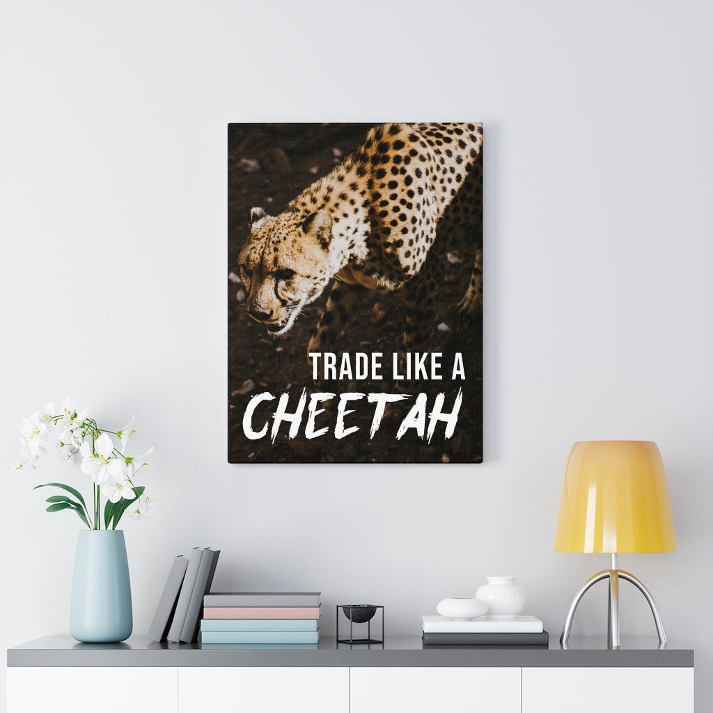 Trade Like a Cheetah Wall Art Meaningful Home Decor Gifts Unique Housewarming Gift Ideas Canvas Framed Prints, Canvas