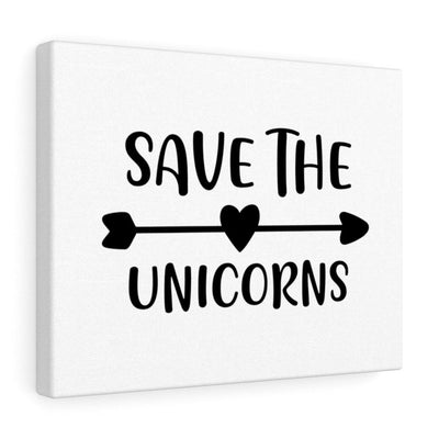 Scripture Canvas Save The Unicorns Christian Wall Art Meaningful Home Decor Gifts Unique Housewarming Gift Ideas Framed Prints, Canvas