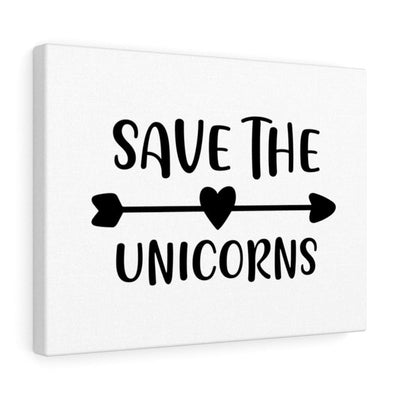 Scripture Canvas Save The Unicorns Christian Wall Art Meaningful Home Decor Gifts Unique Housewarming Gift Ideas Framed Prints, Canvas