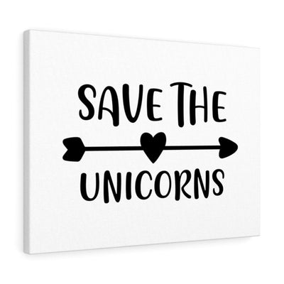 Scripture Canvas Save The Unicorns Christian Wall Art Meaningful Home Decor Gifts Unique Housewarming Gift Ideas Framed Prints, Canvas