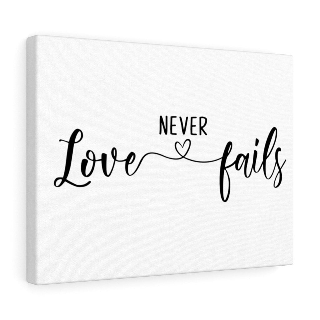 Scripture Canvas Love Never Fails Christian Wall Art Meaningful Home Decor Gifts Unique Housewarming Gift Ideas Framed Prints, Canvas