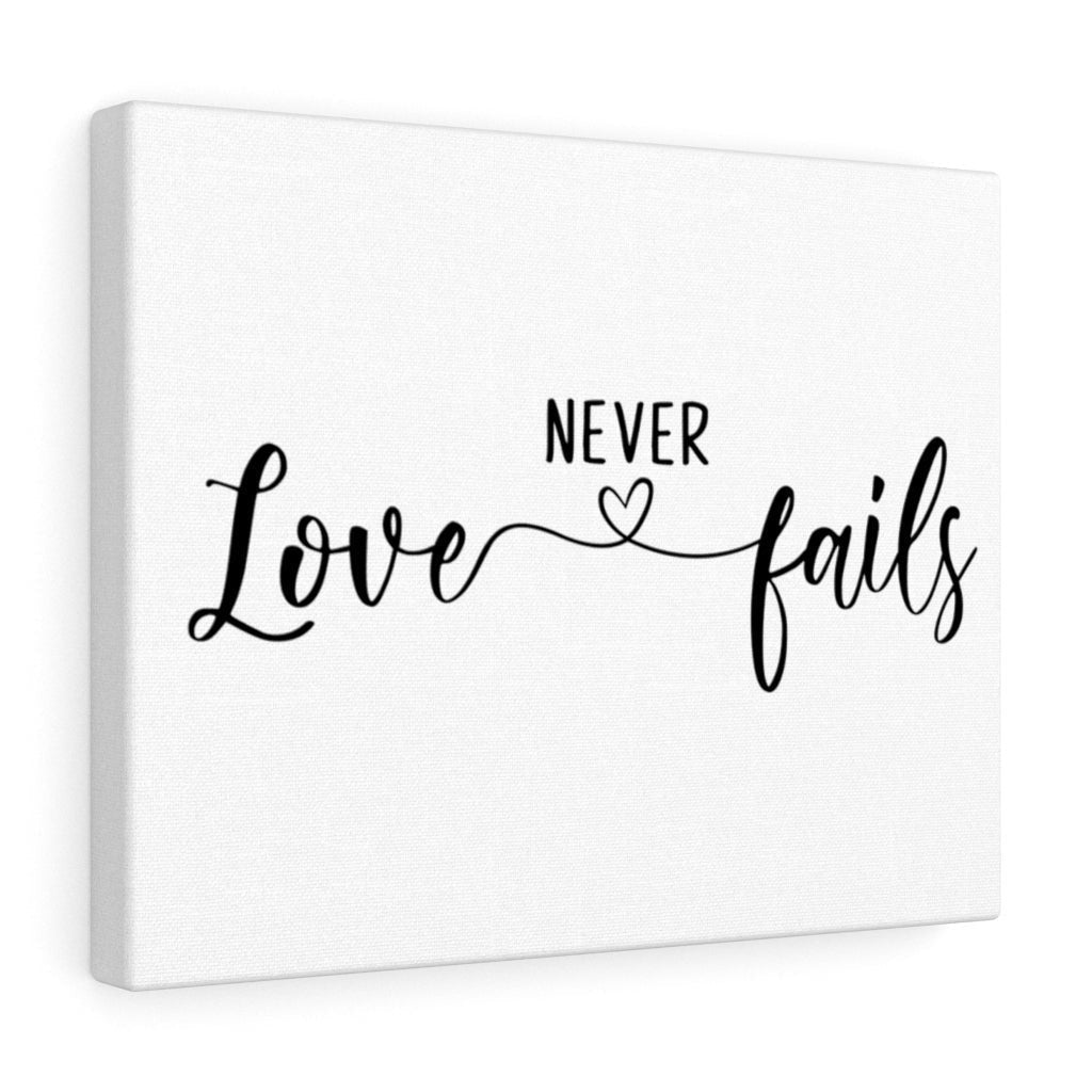 Scripture Canvas Love Never Fails Christian Wall Art Meaningful Home Decor Gifts Unique Housewarming Gift Ideas Framed Prints, Canvas