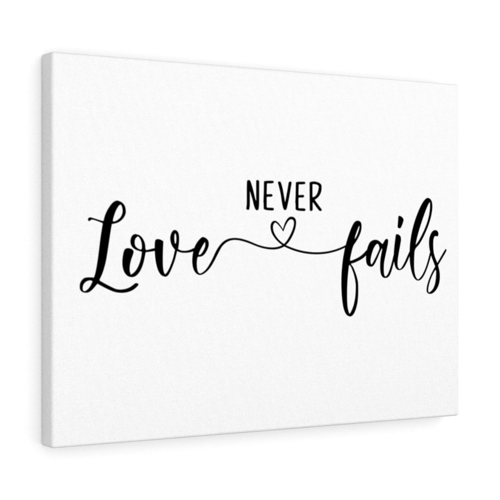 Scripture Canvas Love Never Fails Christian Wall Art Meaningful Home Decor Gifts Unique Housewarming Gift Ideas Framed Prints, Canvas