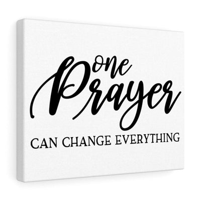 Scripture Canvas One Prayer Christian Wall Art Meaningful Home Decor Gifts Unique Housewarming Gift Ideas Framed Prints, Canvas