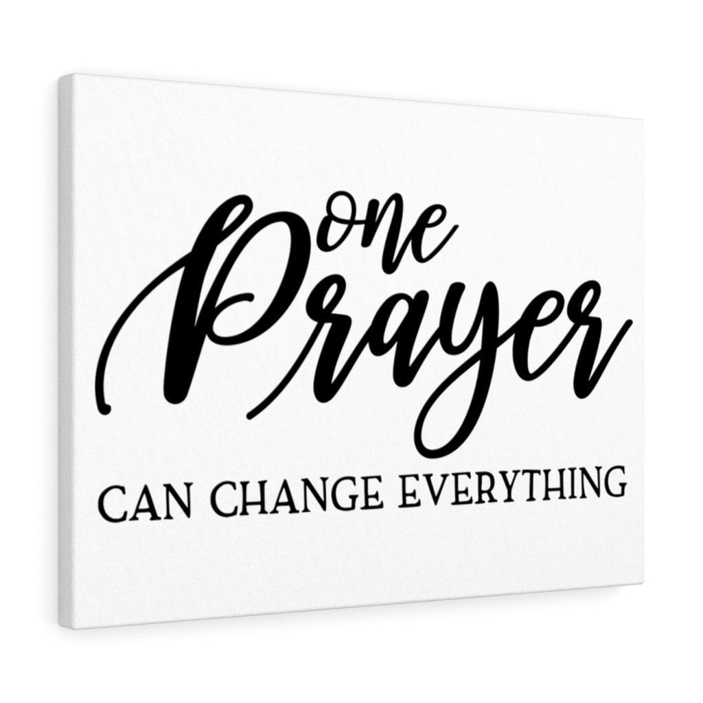 Scripture Canvas One Prayer Christian Wall Art Meaningful Home Decor Gifts Unique Housewarming Gift Ideas Framed Prints, Canvas