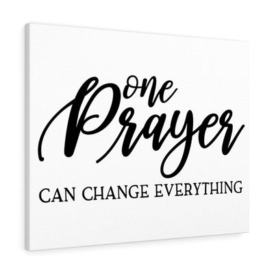 Scripture Canvas One Prayer Christian Wall Art Meaningful Home Decor Gifts Unique Housewarming Gift Ideas Framed Prints, Canvas