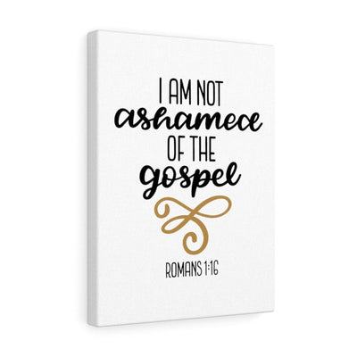 Scripture Canvas The Gospel Romans 1:16 Christian Wall Art Bible Verse Meaningful Home Decor Gifts Unique Housewarming Gift Ideas Framed Prints, Canvas