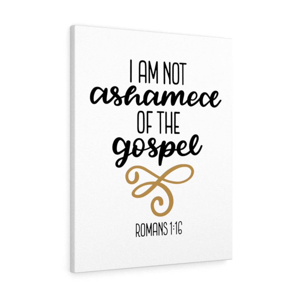 Scripture Canvas The Gospel Romans 1:16 Christian Wall Art Bible Verse Meaningful Home Decor Gifts Unique Housewarming Gift Ideas Framed Prints, Canvas