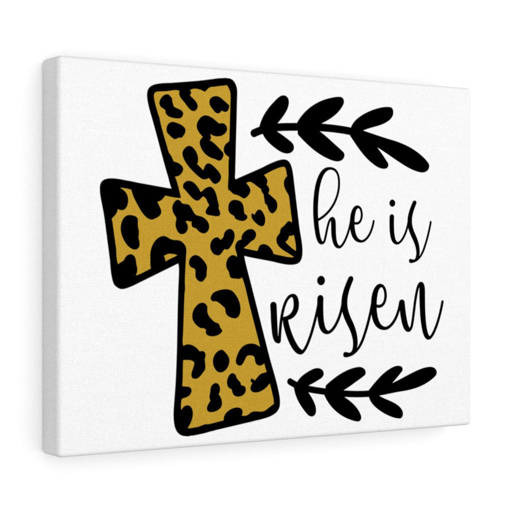 Scripture Canvas He Is Risen Christian Wall Art Meaningful Home Decor Gifts Unique Housewarming Gift Ideas Framed Prints, Canvas