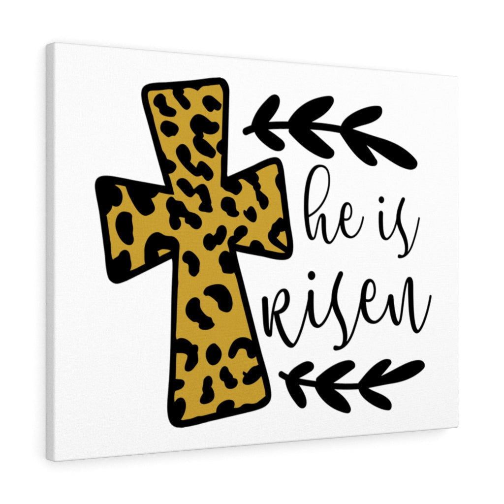 Scripture Canvas He Is Risen Christian Wall Art Meaningful Home Decor Gifts Unique Housewarming Gift Ideas Framed Prints, Canvas
