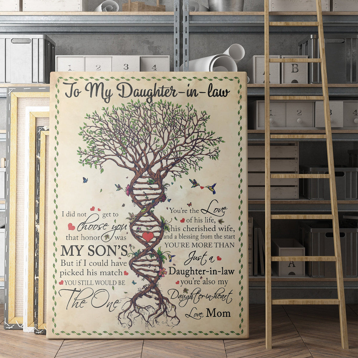 Wall Art Gift Ideas For Daughter In Law, Custom Personalized Canvas Painting, Canvas Hanging Wall Art Gift, Tree Of Life Framed Prints, Canvas