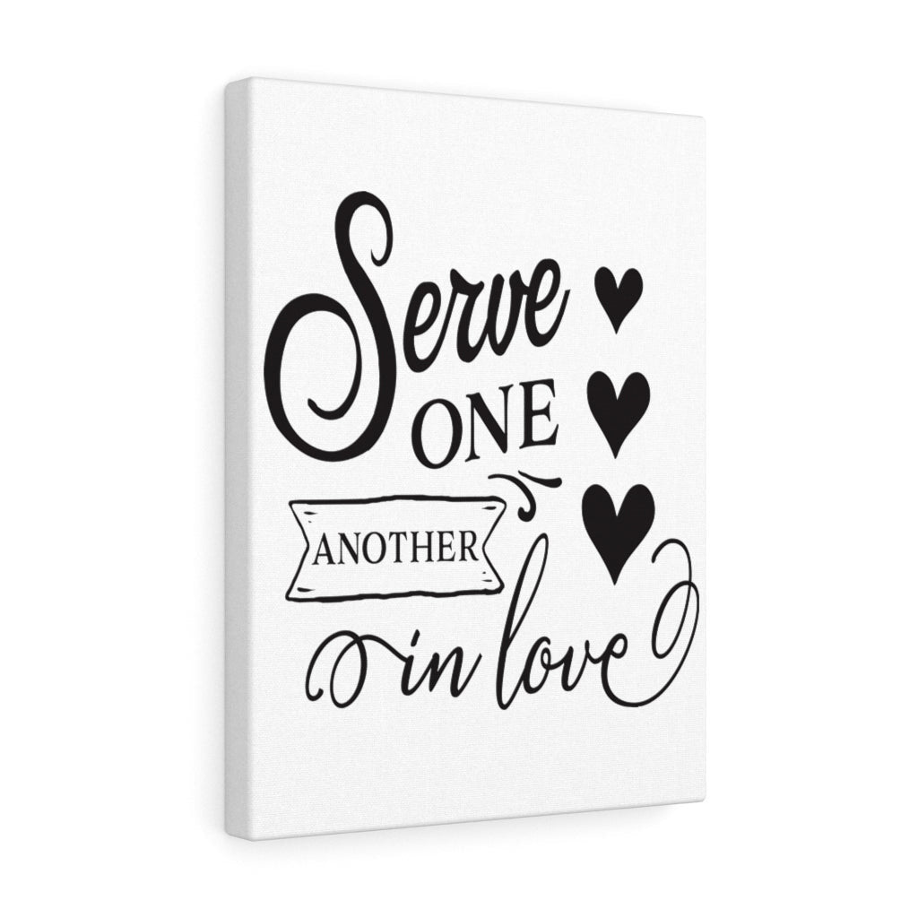 Scripture Canvas Serve One Another Christian Wall Art Meaningful Home Decor Gifts Unique Housewarming Gift Ideas Framed Prints, Canvas