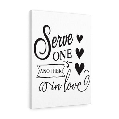 Scripture Canvas Serve One Another Christian Wall Art Meaningful Home Decor Gifts Unique Housewarming Gift Ideas Framed Prints, Canvas