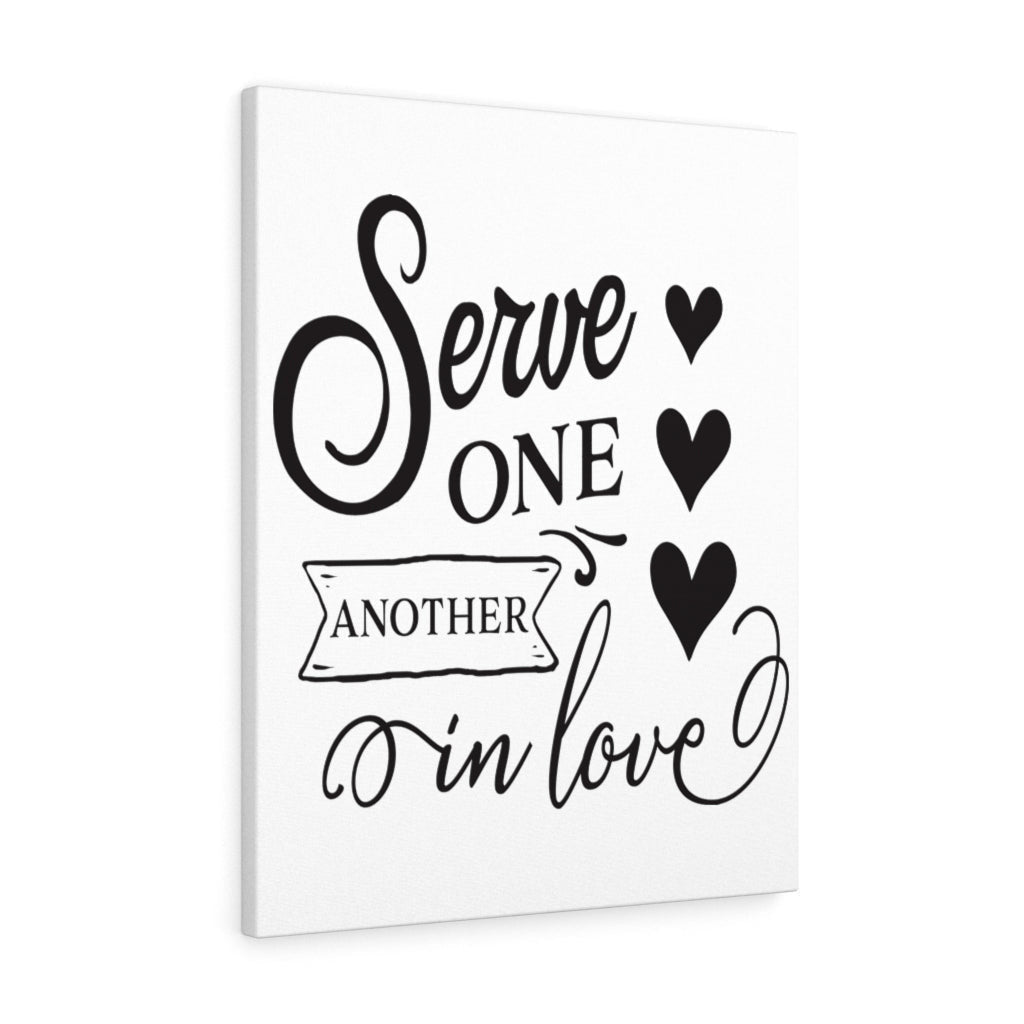Scripture Canvas Serve One Another Christian Wall Art Meaningful Home Decor Gifts Unique Housewarming Gift Ideas Framed Prints, Canvas
