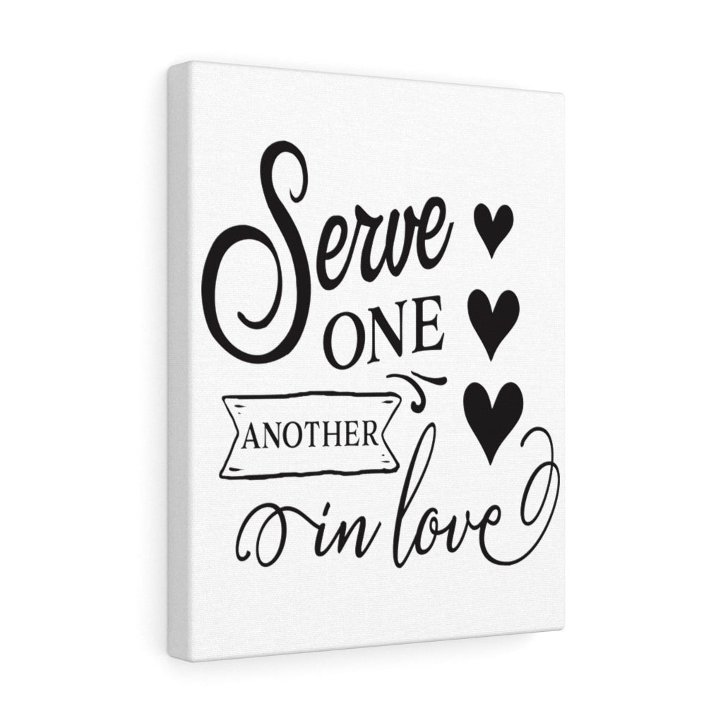 Scripture Canvas Serve One Another Christian Wall Art Meaningful Home Decor Gifts Unique Housewarming Gift Ideas Framed Prints, Canvas