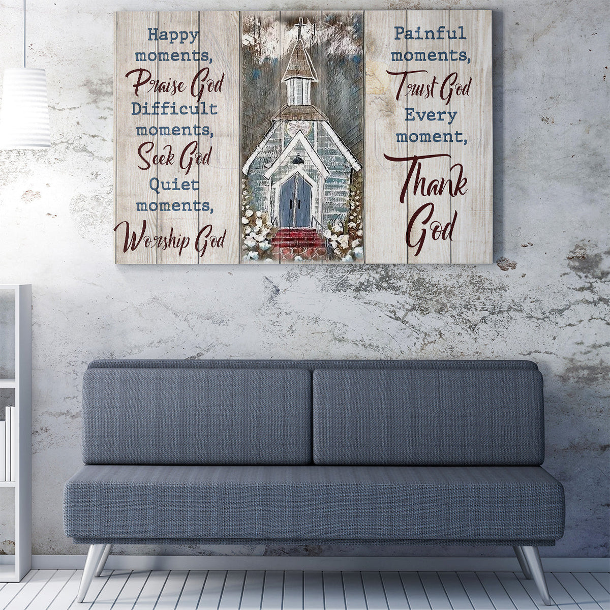 God Wall Art Decoration Home, Happy, Dificult, Quiet, Painful, Every Moment With God Framed Prints, Canvas