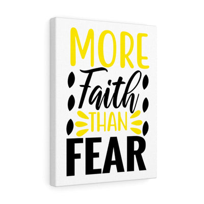 Scripture Canvas More Faith Than Christian Wall Art Meaningful Home Decor Gifts Unique Housewarming Gift Ideas Framed Prints, Canvas