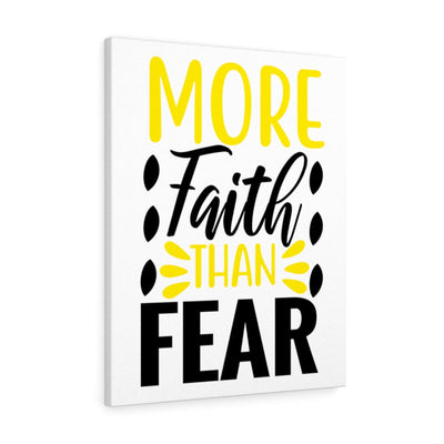 Scripture Canvas More Faith Than Christian Wall Art Meaningful Home Decor Gifts Unique Housewarming Gift Ideas Framed Prints, Canvas