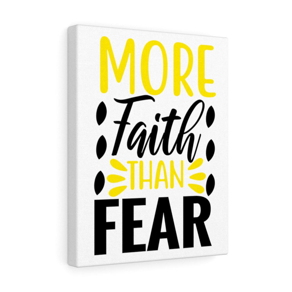 Scripture Canvas More Faith Than Christian Wall Art Meaningful Home Decor Gifts Unique Housewarming Gift Ideas Framed Prints, Canvas