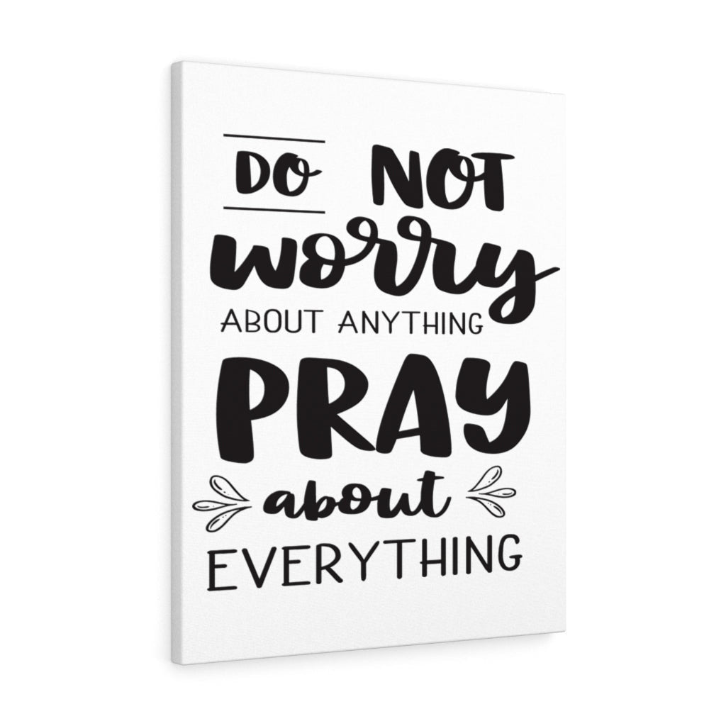 Scripture Canvas Pray About Anything Christian Wall Art Meaningful Home Decor Gifts Unique Housewarming Gift Ideas Framed Prints, Canvas