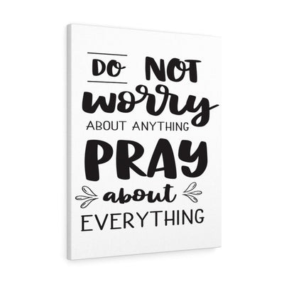 Scripture Canvas Pray About Anything Christian Wall Art Meaningful Home Decor Gifts Unique Housewarming Gift Ideas Framed Prints, Canvas