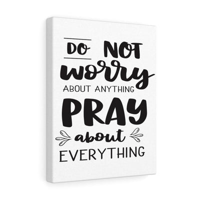 Scripture Canvas Pray About Anything Christian Wall Art Meaningful Home Decor Gifts Unique Housewarming Gift Ideas Framed Prints, Canvas