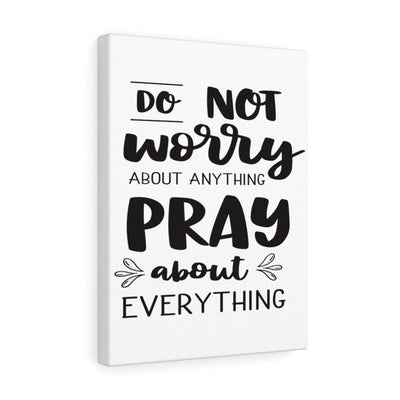 Scripture Canvas Pray About Anything Christian Wall Art Meaningful Home Decor Gifts Unique Housewarming Gift Ideas Framed Prints, Canvas