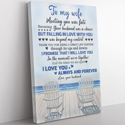 Personalized Canvas Painting, Canvas Hanging Wall Art Gift For Wife, Falling In Love With You Anniversary Wall Art Gift Framed Prints, Canvas