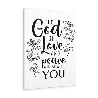 Scripture Canvas Love And Peace Christian Wall Art Meaningful Home Decor Gifts Unique Housewarming Gift Ideas Framed Prints, Canvas