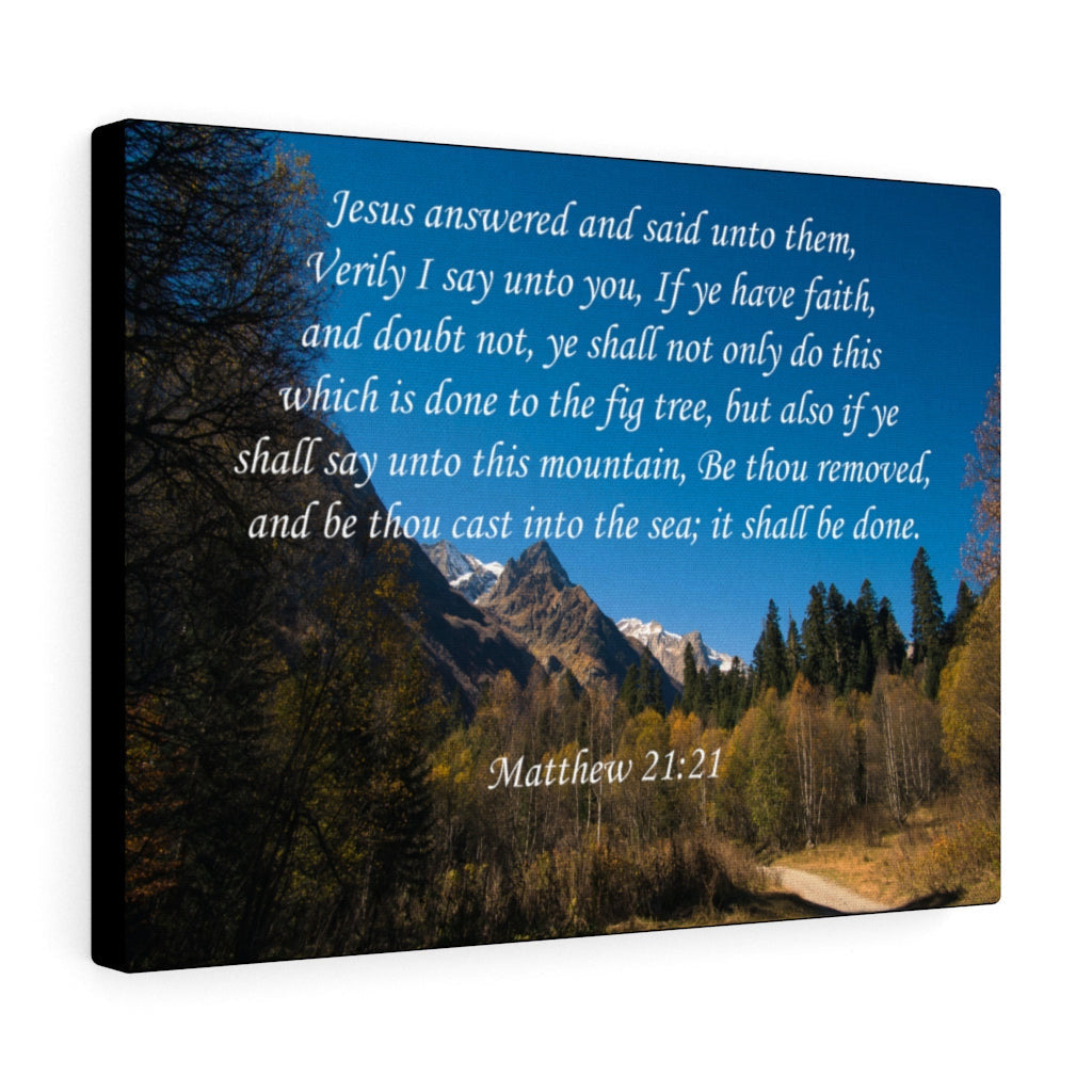 Scripture Canvas It Shall Be Done Matthew 21:21 Christian Wall Art Bible Verse Meaningful Home Decor Gifts Unique Housewarming Gift Ideas Framed Prints, Canvas