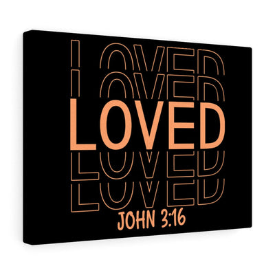 Scripture Canvas Loved John 3:16 Christian Wall Art Bible Verse Meaningful Home Decor Gifts Unique Housewarming Gift Ideas Framed Prints, Canvas