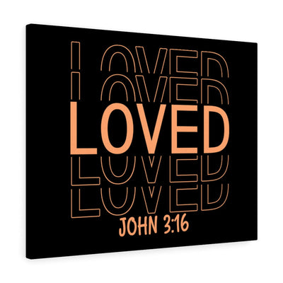Scripture Canvas Loved John 3:16 Christian Wall Art Bible Verse Meaningful Home Decor Gifts Unique Housewarming Gift Ideas Framed Prints, Canvas