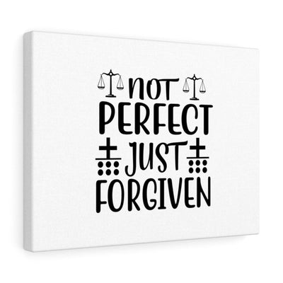 Scripture Canvas Not Perfect Just Forgiven Christian Wall Art Bible Verse Meaningful Home Decor Gifts Unique Housewarming Gift Ideas Framed Prints, Canvas