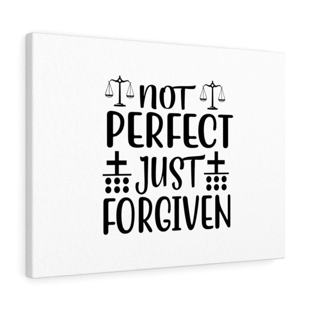 Scripture Canvas Not Perfect Just Forgiven Christian Wall Art Bible Verse Meaningful Home Decor Gifts Unique Housewarming Gift Ideas Framed Prints, Canvas