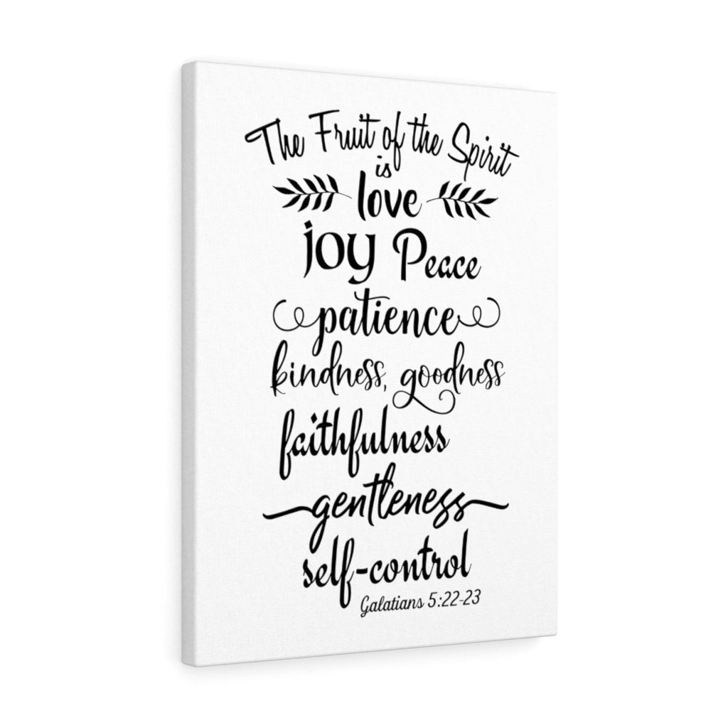 Scripture Canvas Fruit Of The Spirit Galatians 5:22-23 Christian Wall Art Bible Verse Meaningful Home Decor Gifts Unique Housewarming Gift Ideas Framed Prints, Canvas