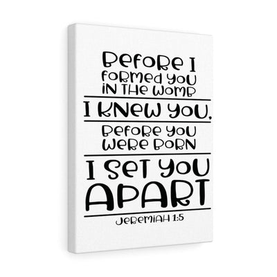 Scripture Canvas Set You Apart Jeremiah 1:5 Christian Wall Art Bible Verse Meaningful Home Decor Gifts Unique Housewarming Gift Ideas Framed Prints, Canvas