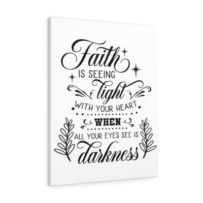 Scripture Canvas Seeing Light With Christian Wall Art Meaningful Home Decor Gifts Unique Housewarming Gift Ideas Framed Prints, Canvas