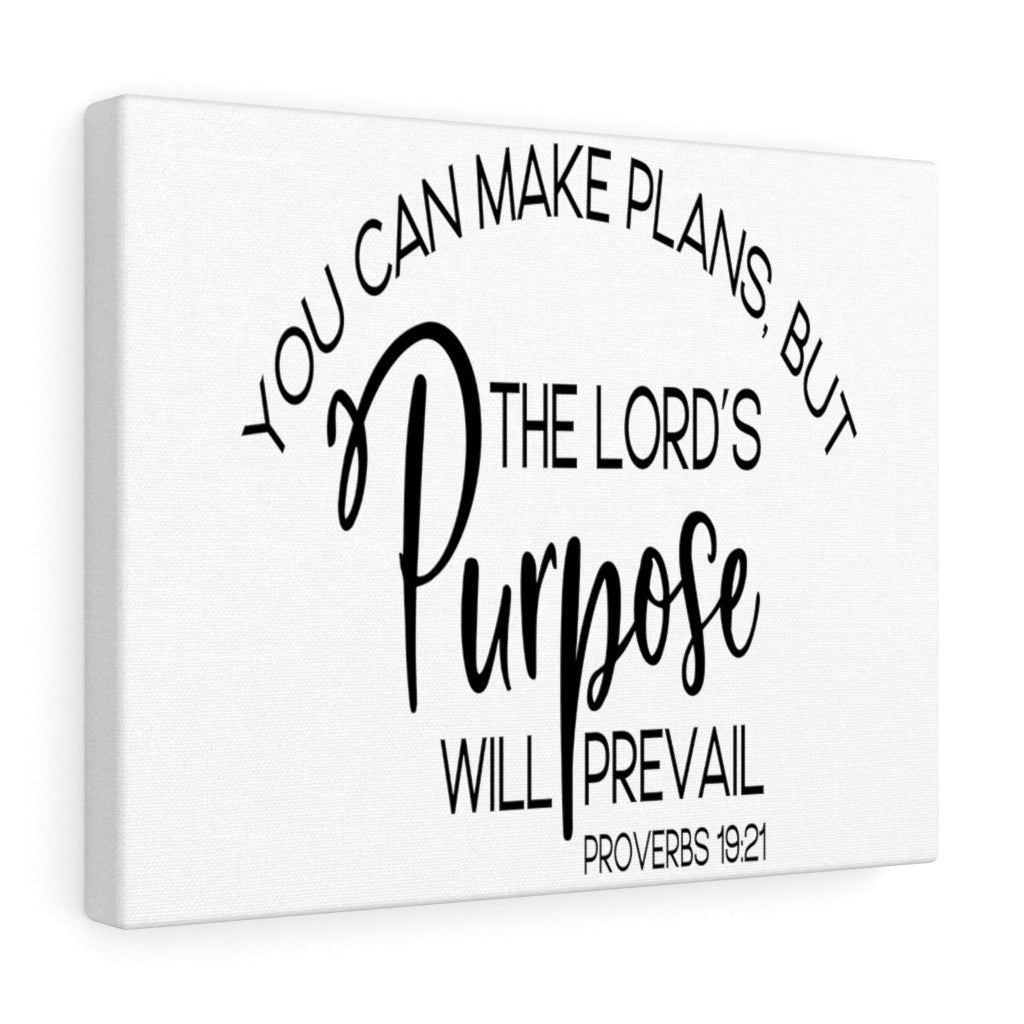 Scripture Canvas The Lord's Purpose Proverbs 19:21 Christian Wall Art Bible Verse Meaningful Home Decor Gifts Unique Housewarming Gift Ideas Framed Prints, Canvas