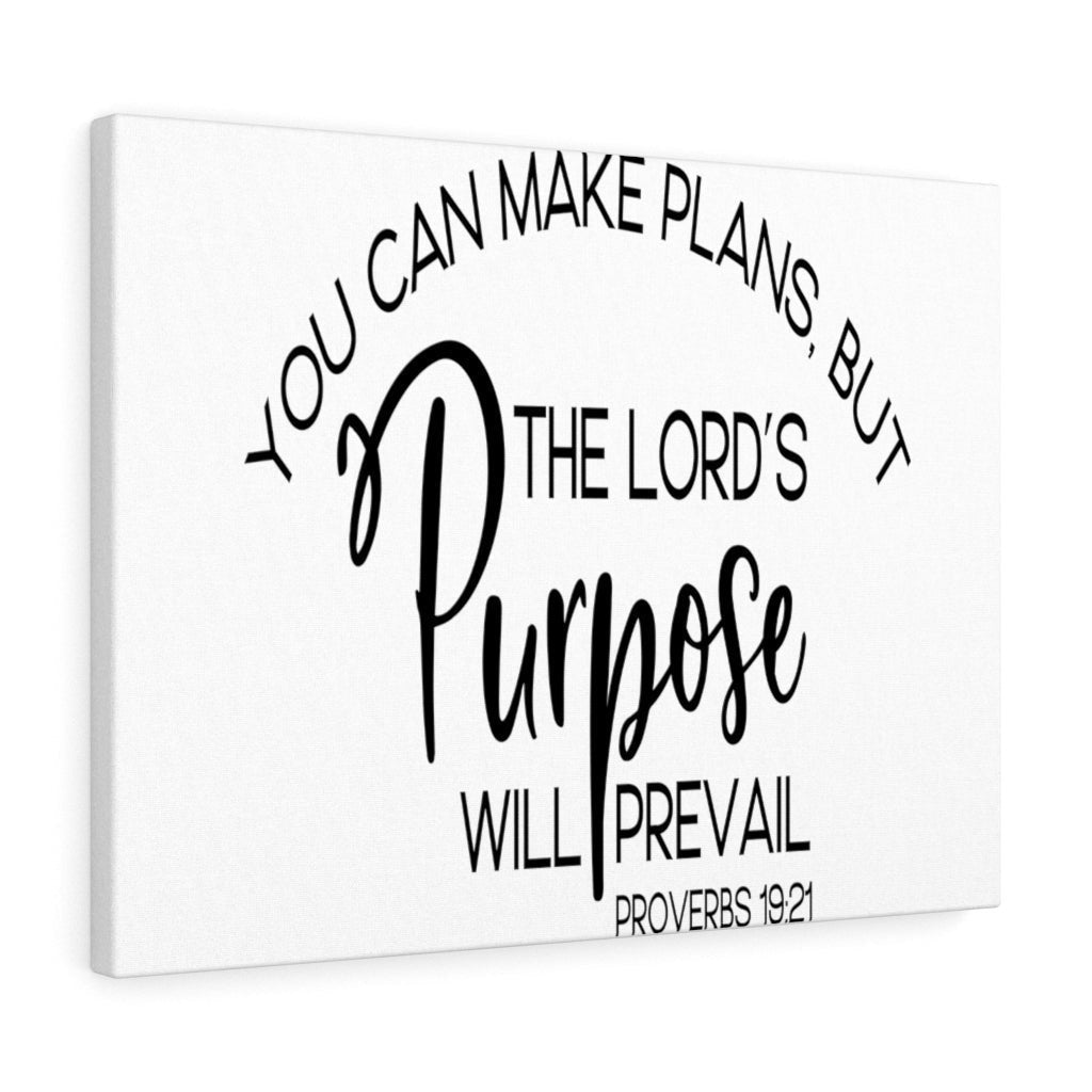 Scripture Canvas The Lord's Purpose Proverbs 19:21 Christian Wall Art Bible Verse Meaningful Home Decor Gifts Unique Housewarming Gift Ideas Framed Prints, Canvas