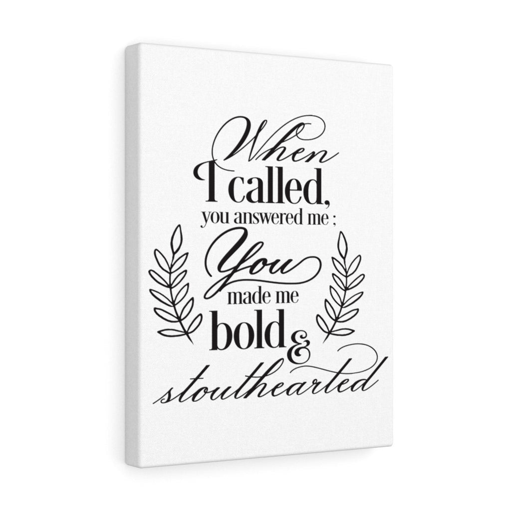 Scripture Canvas When I Called Christian Wall Art Meaningful Home Decor Gifts Unique Housewarming Gift Ideas Framed Prints, Canvas