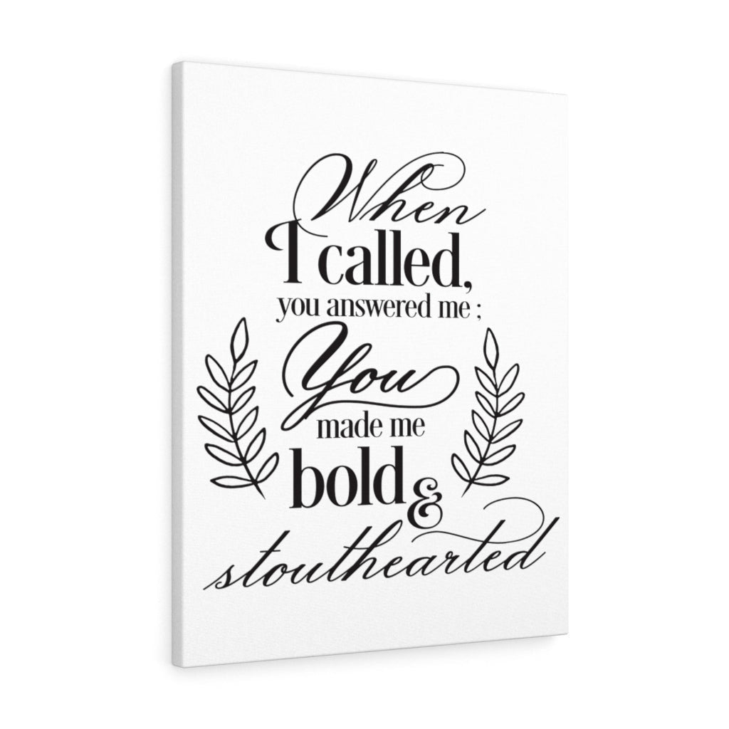 Scripture Canvas When I Called Christian Wall Art Meaningful Home Decor Gifts Unique Housewarming Gift Ideas Framed Prints, Canvas