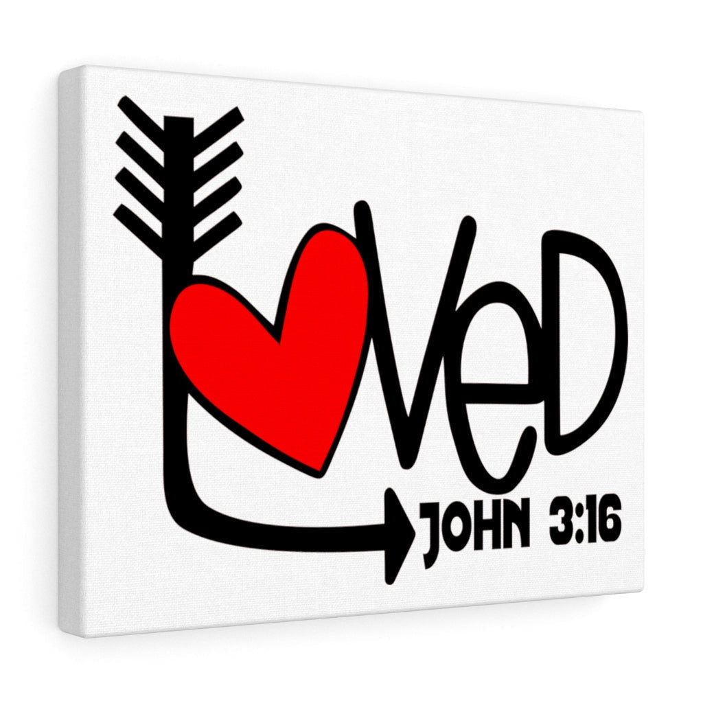 Scripture Canvas Loved John 3:16 Christian Wall Art Bible Verse Meaningful Home Decor Gifts Unique Housewarming Gift Ideas Framed Prints, Canvas