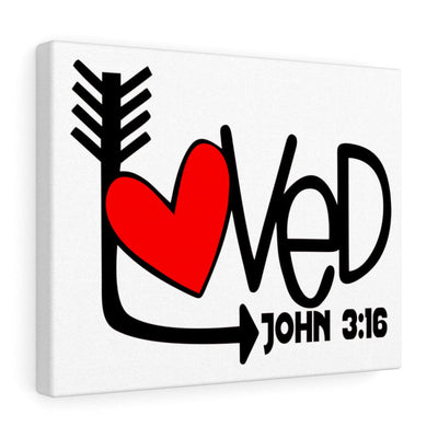 Scripture Canvas Loved John 3:16 Christian Wall Art Bible Verse Meaningful Home Decor Gifts Unique Housewarming Gift Ideas Framed Prints, Canvas