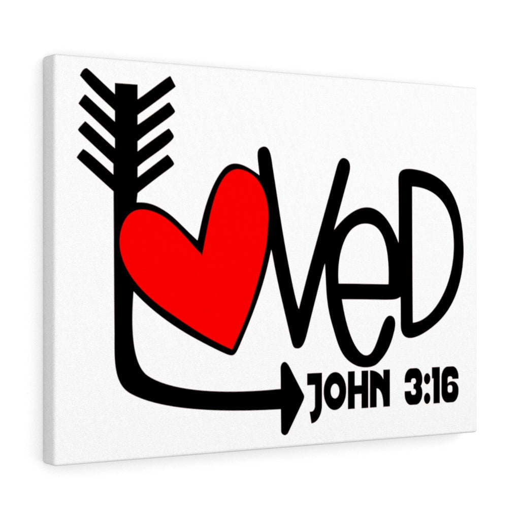 Scripture Canvas Loved John 3:16 Christian Wall Art Bible Verse Meaningful Home Decor Gifts Unique Housewarming Gift Ideas Framed Prints, Canvas
