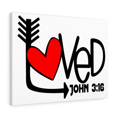 Scripture Canvas Loved John 3:16 Christian Wall Art Bible Verse Meaningful Home Decor Gifts Unique Housewarming Gift Ideas Framed Prints, Canvas