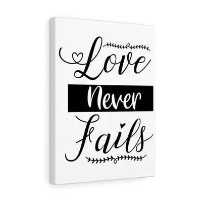 Scripture Canvas Love Never Fails Christian Wall Art Meaningful Home Decor Gifts Unique Housewarming Gift Ideas Framed Prints, Canvas