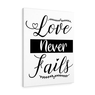Scripture Canvas Love Never Fails Christian Wall Art Meaningful Home Decor Gifts Unique Housewarming Gift Ideas Framed Prints, Canvas