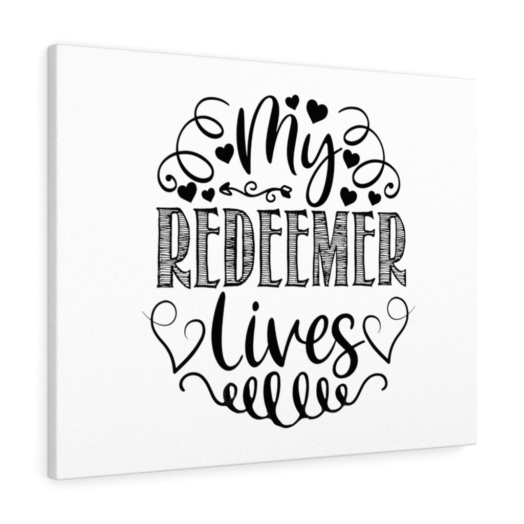 Scripture Canvas My Redeemer Lives Christian Wall Art Meaningful Home Decor Gifts Unique Housewarming Gift Ideas Framed Prints, Canvas